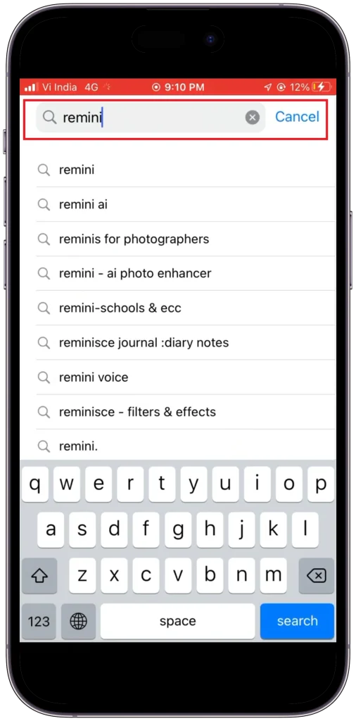 Step 2 to install Remini app on iOS (iPhone and iPad)
