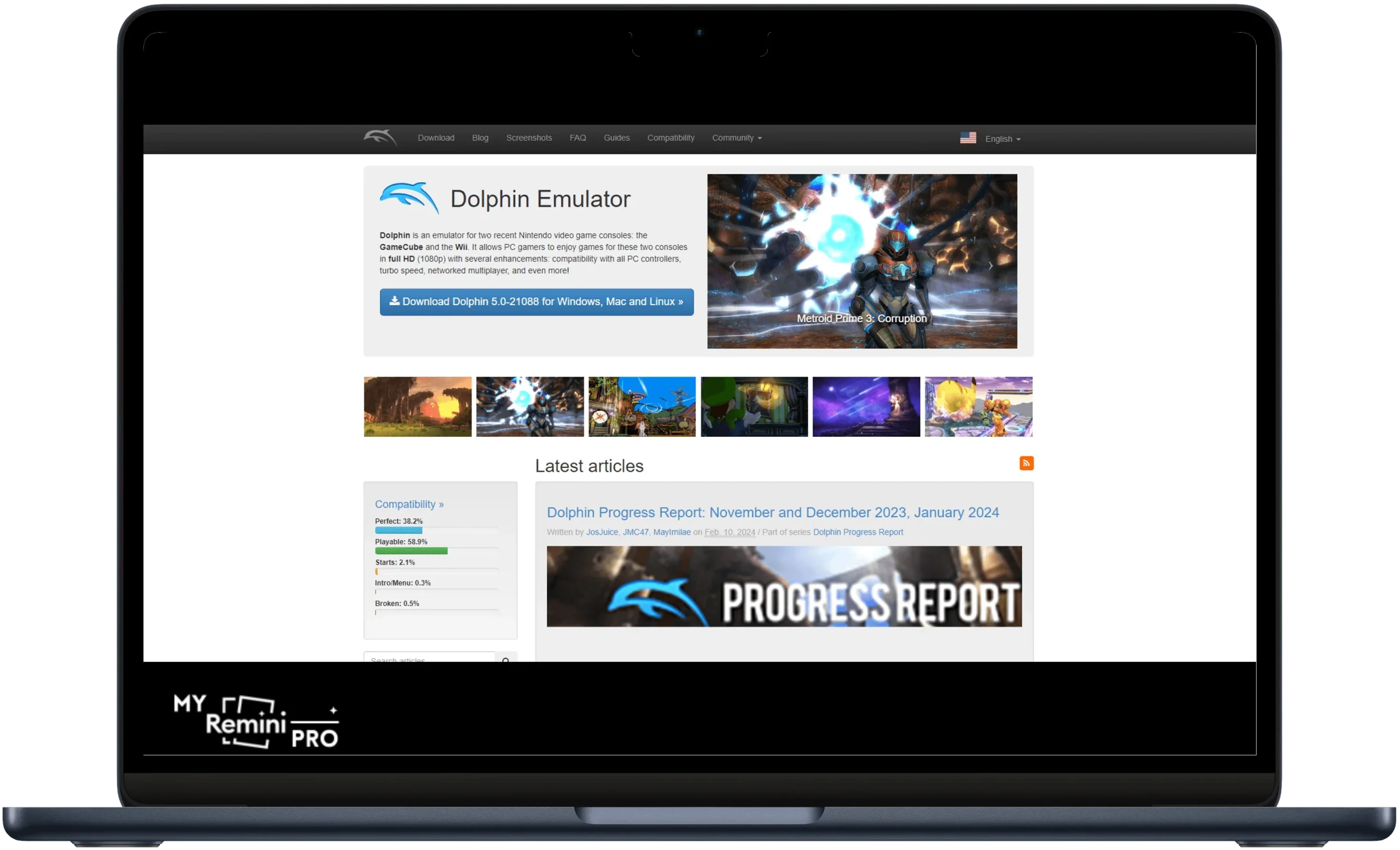 installation of remini app on pc or laptop via Dolphin emulator